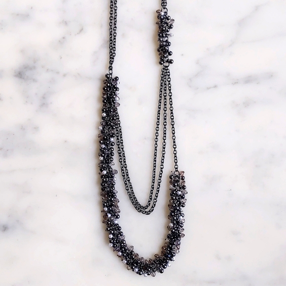 NWOT. The Limited Multiple Strands and Color Beads Chained Necklace. - Picture 4 of 4